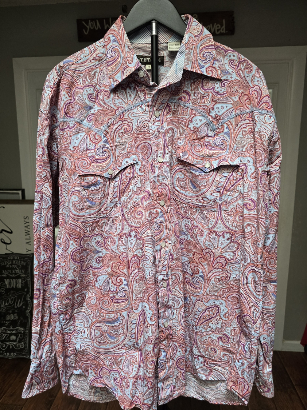 Stetson Paisley Long-Sleeve Button-Down Shirt